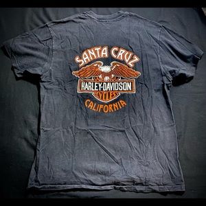 Vintage single stitch Santa Cruz Harley Davidson tee